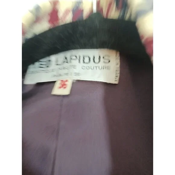 Ted Lapidus Paris Vintage Haute Couture 1970 Houndstooth Women Blazer Jacket M - Picture 10 of 16